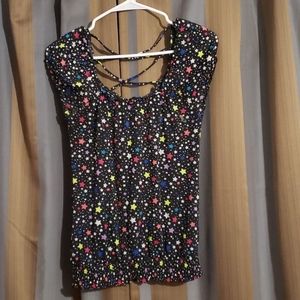 No Boundaries black blouse with stars